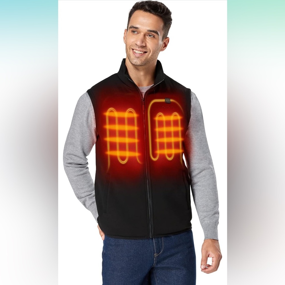 ORORO Men’s Large heated vest, never worn. Brand new. Battery included